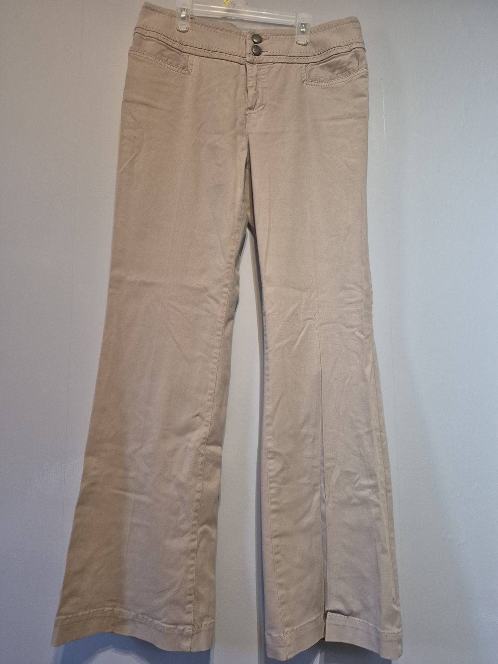 le chateau Tan Flared Wide-Leg Jeans